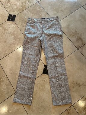 Charter Club Neutral Snake-Print Straight Leg Pants